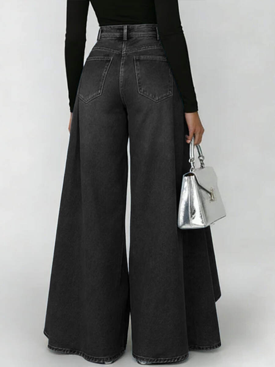 🔥Summer Arrivals🌟Women's High-waisted Casual Loose-fitting Wide-leg Jeans