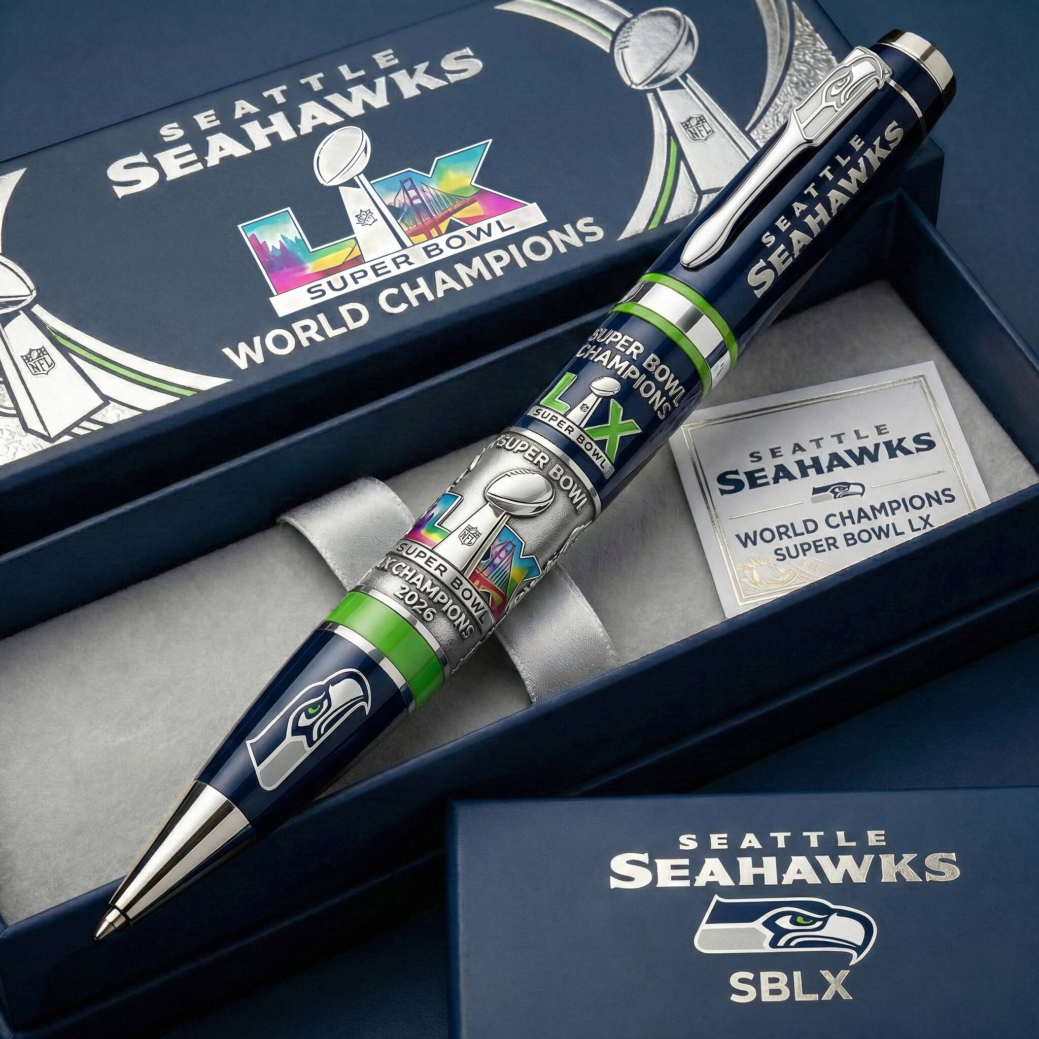 🏆Seattle Seahawks – Super Bowl LX Champions Commemorative Pen ✍️