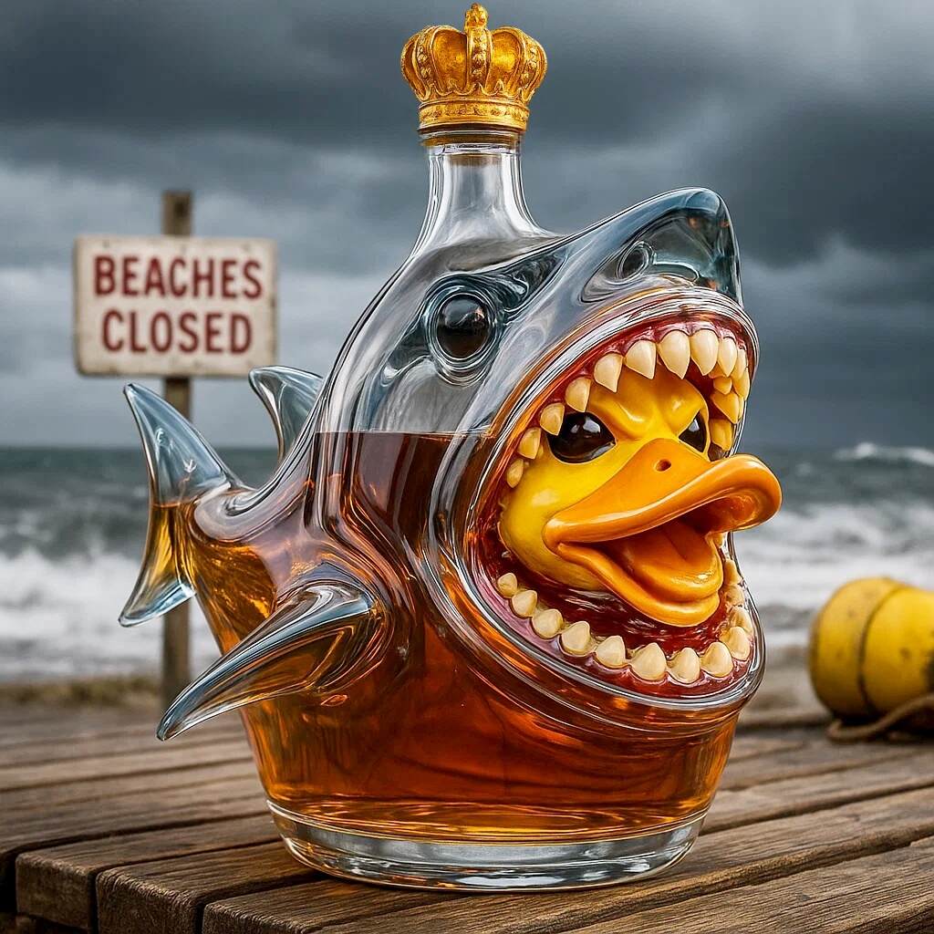 The Shark Movie Duck Limited Edition Collector's Whiskey Bottle