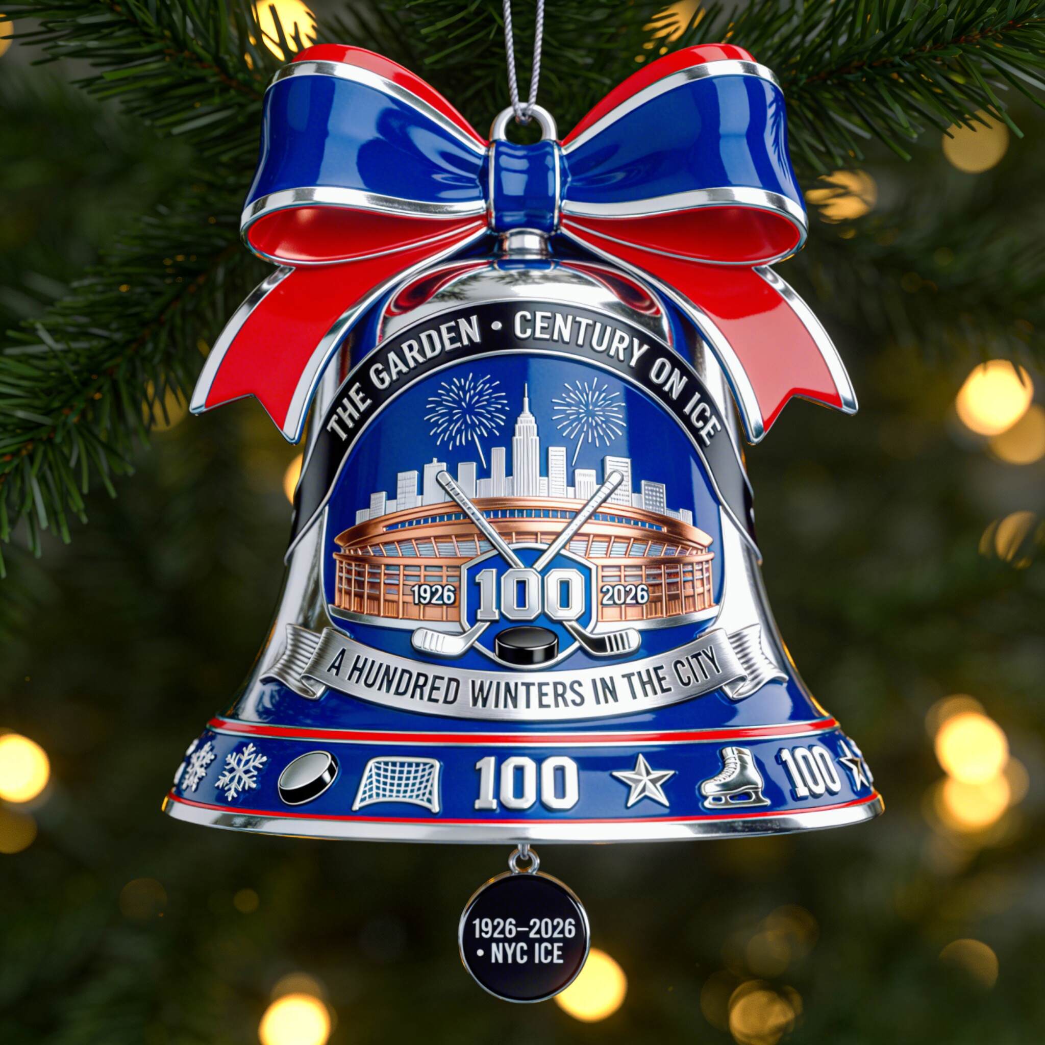 100th Anniversary Madison Square Garden Bell Ornament