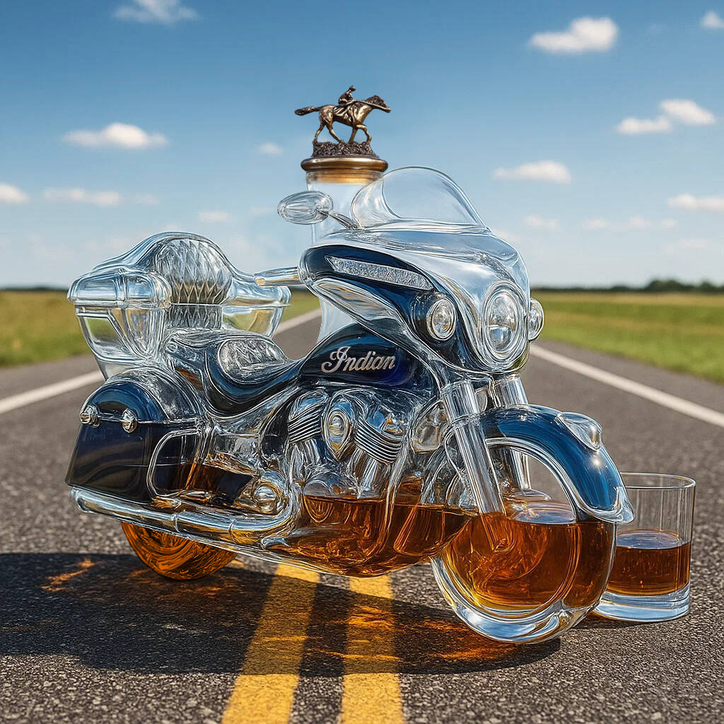 Indian Roadmaster Elite motorcycle Whisky collector's bottle