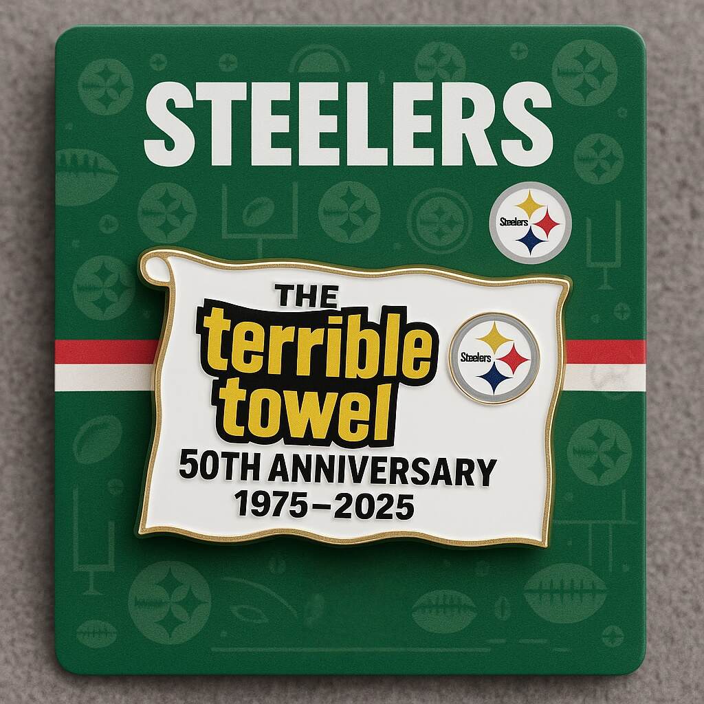 Terrible Towel 50th Anniversary Badge