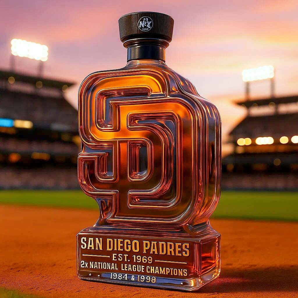 San Diego Padres Honor Limited Edition Whiskey Bottle