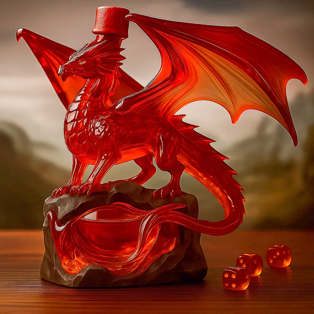 DND Red Dragon Whiskey Bottle
