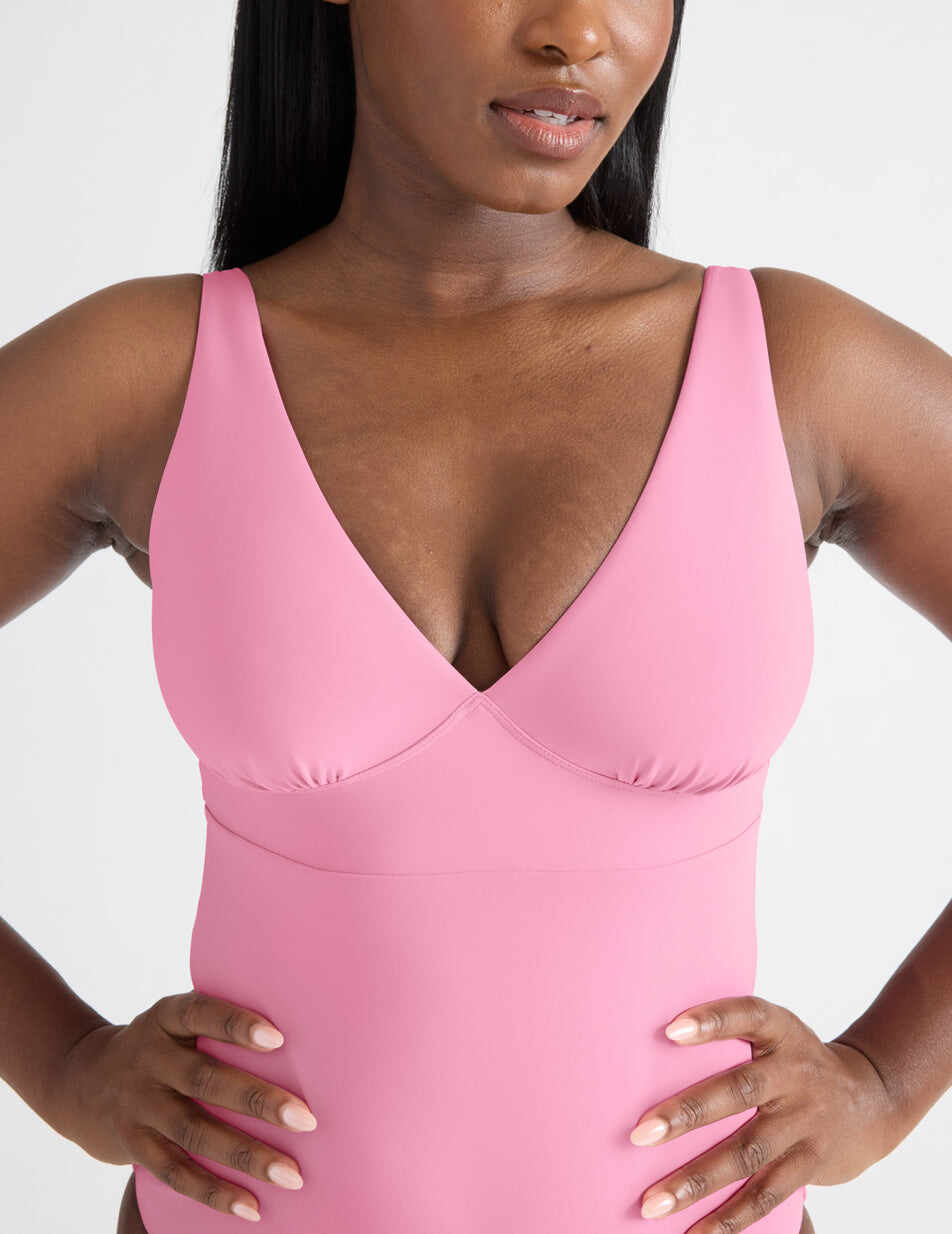 Deep V One Piece Swimsuit