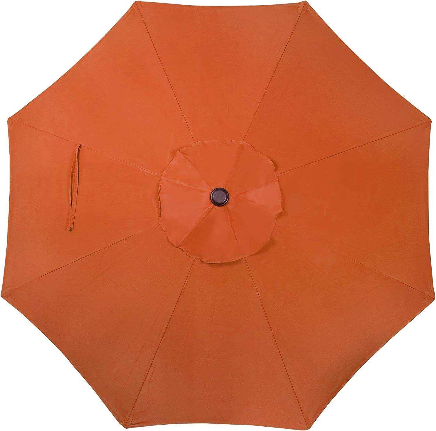 9' Outdoor Market Patio Umbrella with Push Button Tilt and Crank, 8 Ribs (Tan)