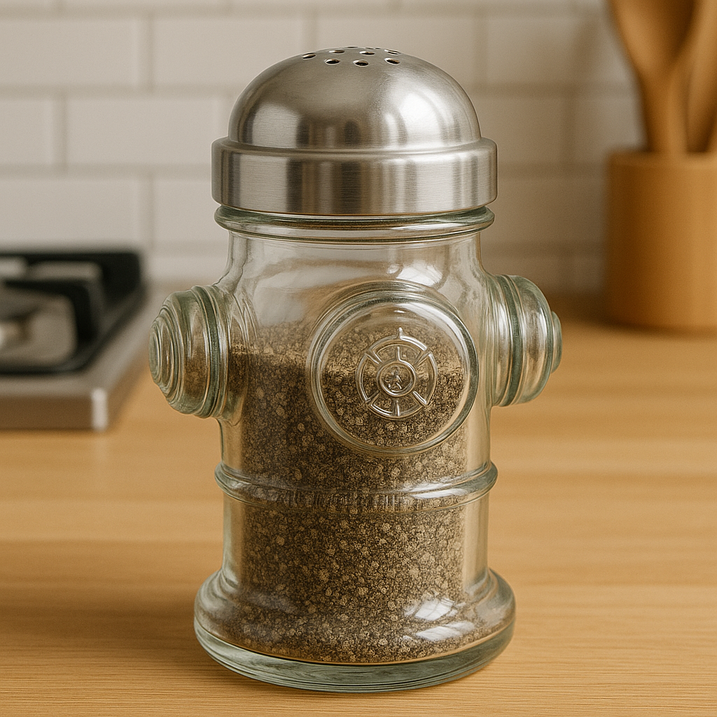 Fire Hydrant Glass Salt & Pepper Shaker