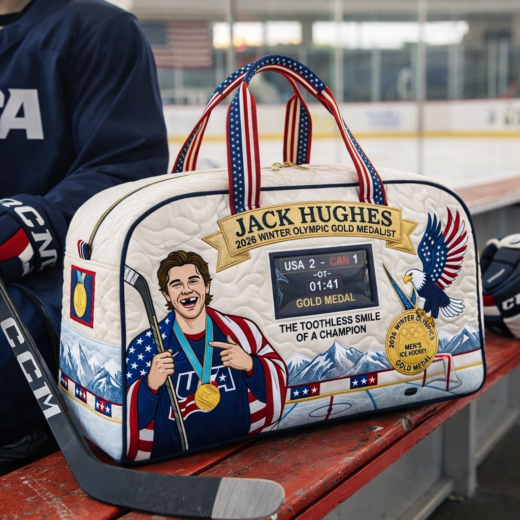 Jack Hughes-2026 Winter Olympic  Gold Commemorative Handbag