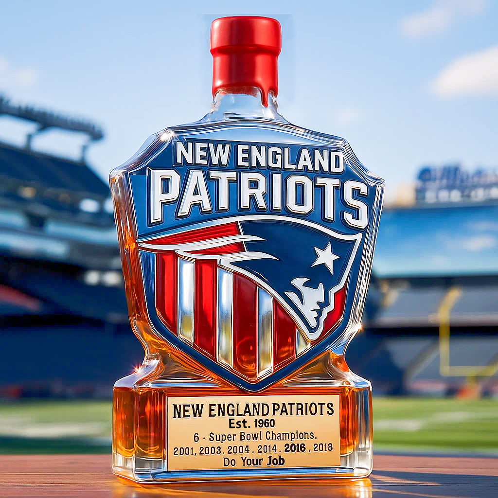 New England Patriots Whiskey Bottle