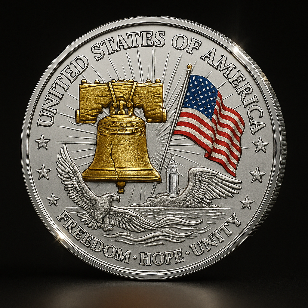Liberty Bell & Statue of Liberty 140th Anniversary Commemorative Coin