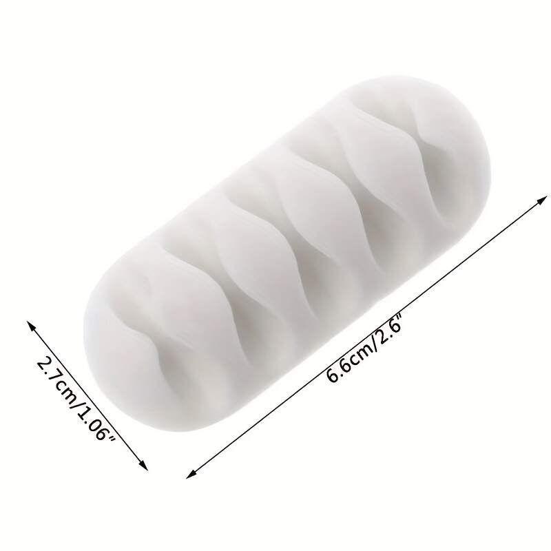 Desktop Phone Cable Winder Earphone Clip Charger Organizer Management Wire Cord Fixer Silicone Holder 5 Slots Strip