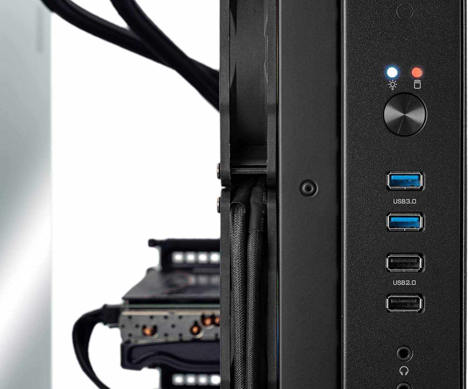 Thermaltake Shadow 360i Liquid-Cooled PC (AMD Ryzen 5 3600, RTX 3060 Ti, 16GB RGB 3000Mhz DDR4 ToughRAM RGB Memory, 1TB NVMe M.2, WiFi, Win 10 Home) Gaming Desktop Computer P3BK-B450-S36-LCS