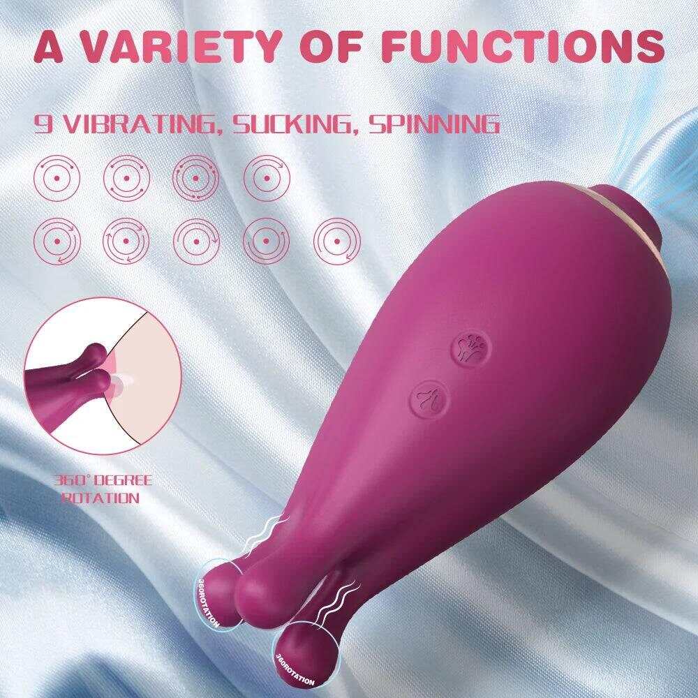 2-in-1 Clit Sucker & Vacuum Stimulator: Powerful Vibrator for Women