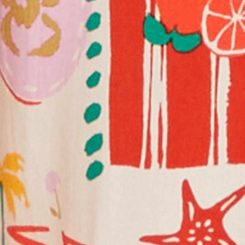 Patterned Faux Drawstring Smocked Waist Palazzo Pants