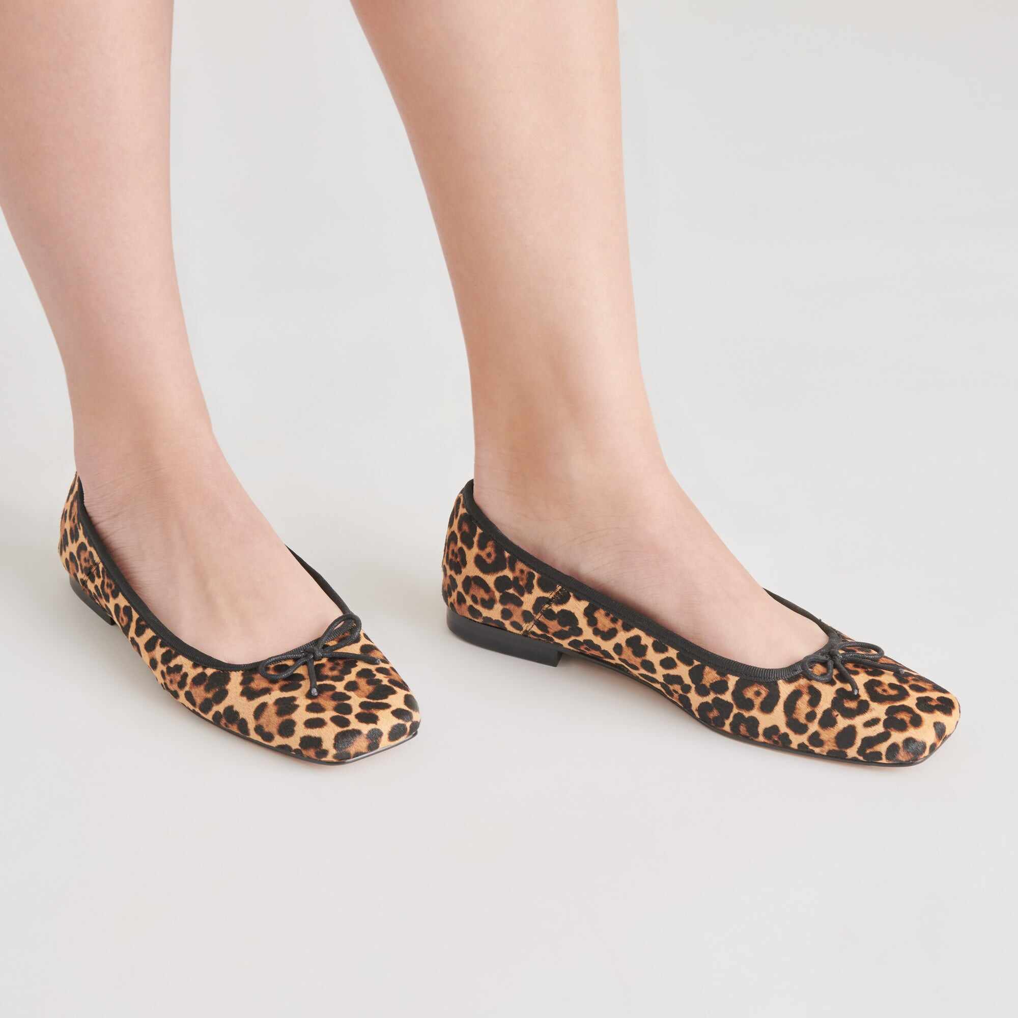 ANISA BALLET FLATS DK LEOPARD CALF HAIR