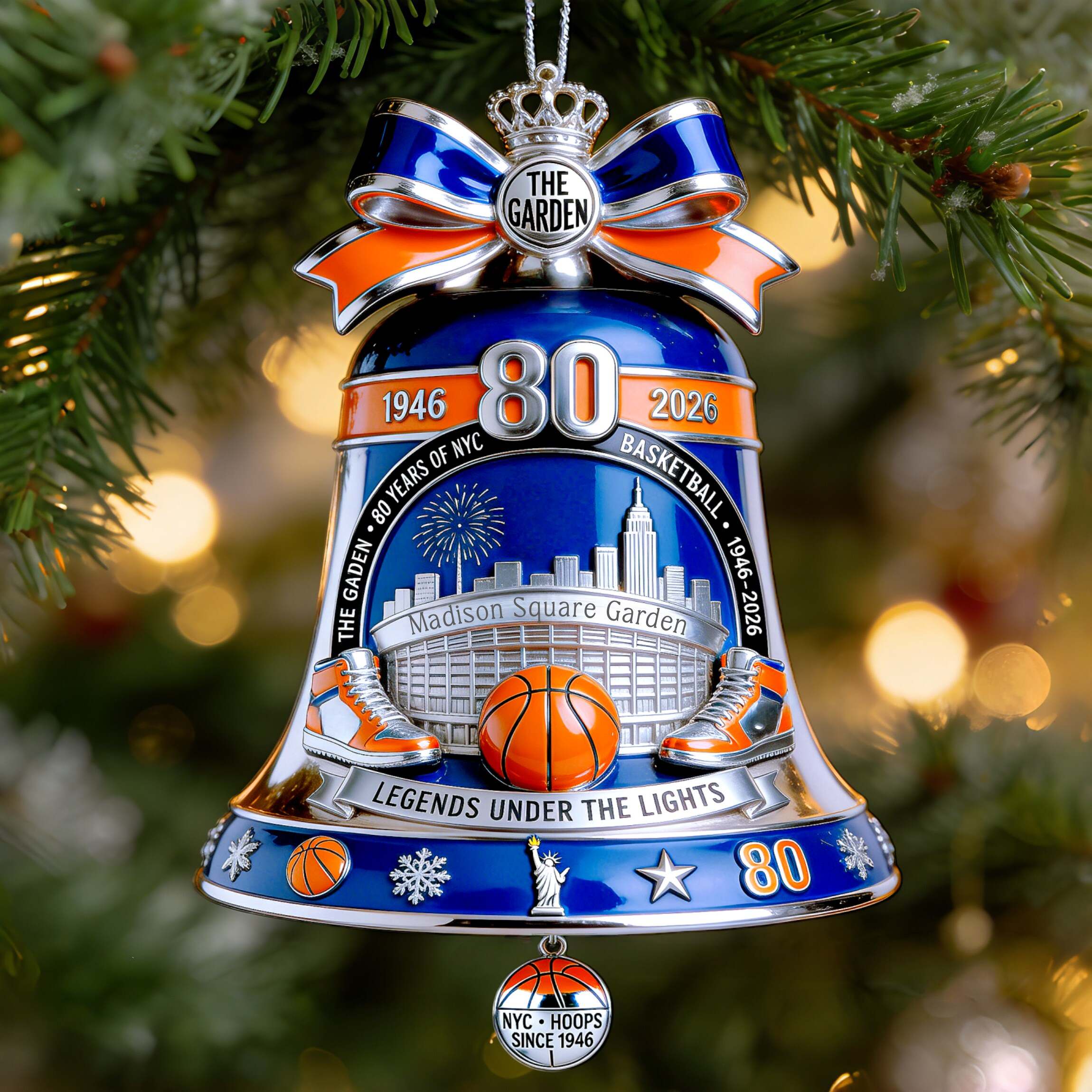 80th Anniversary Madison Square Garden Bell Ornament