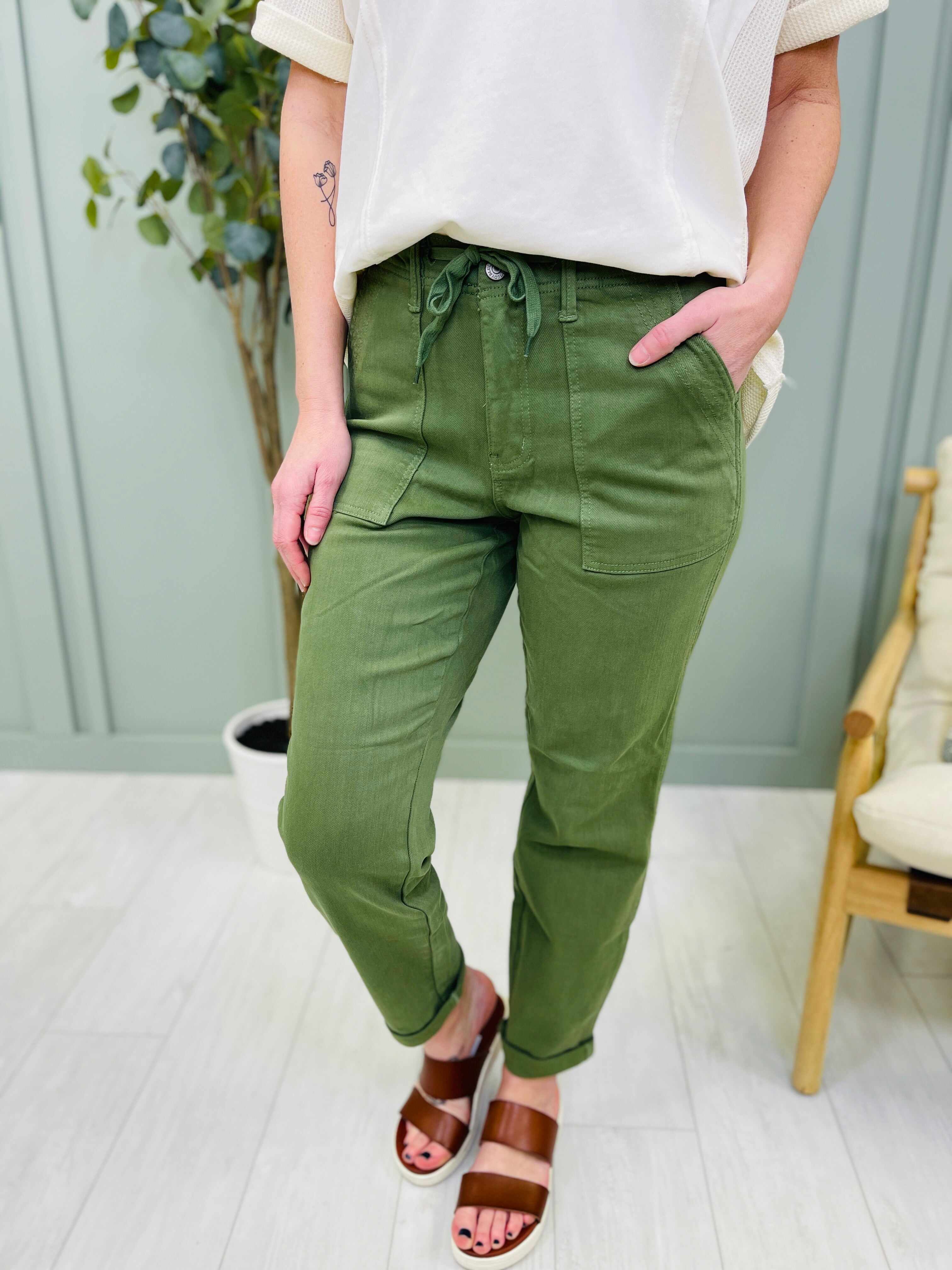 REG/CURVY Olive You Denim Jogger