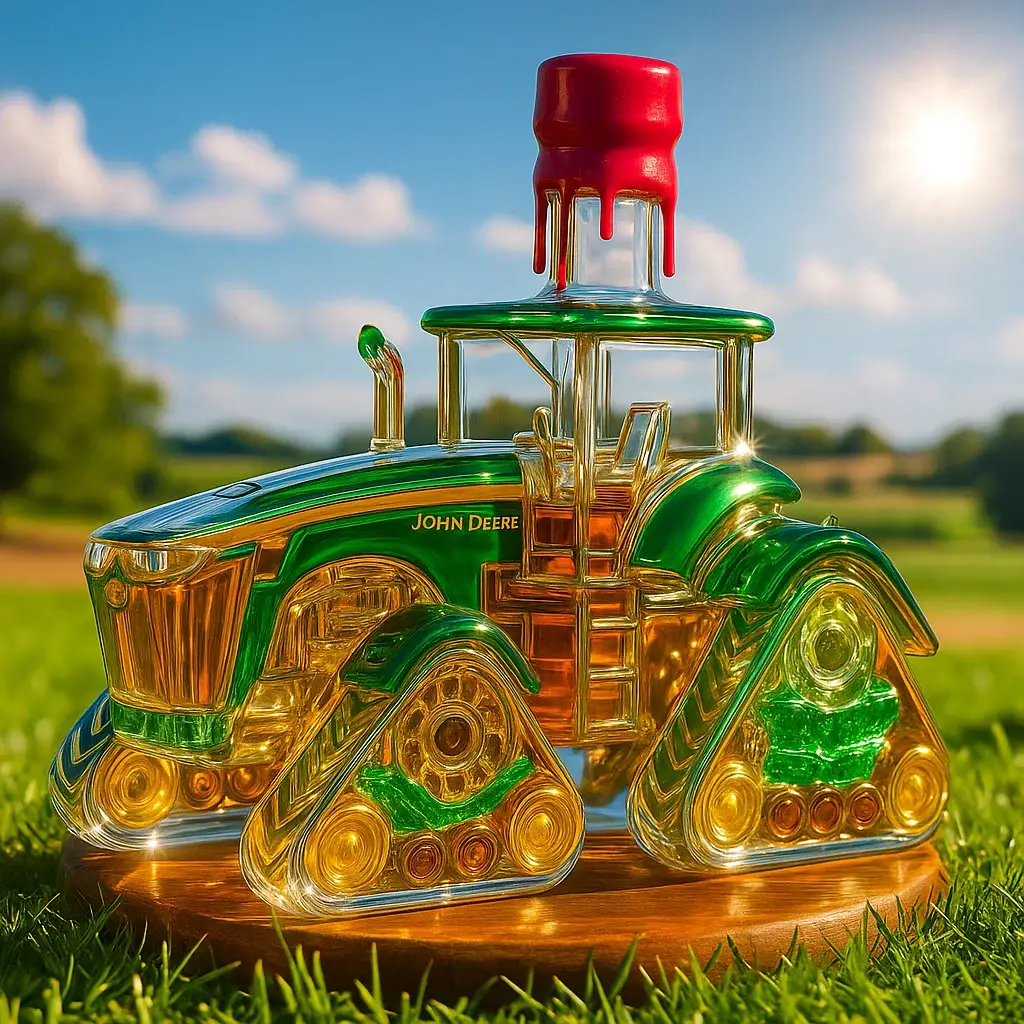 John Deere Track Tractor Whisky Bottle