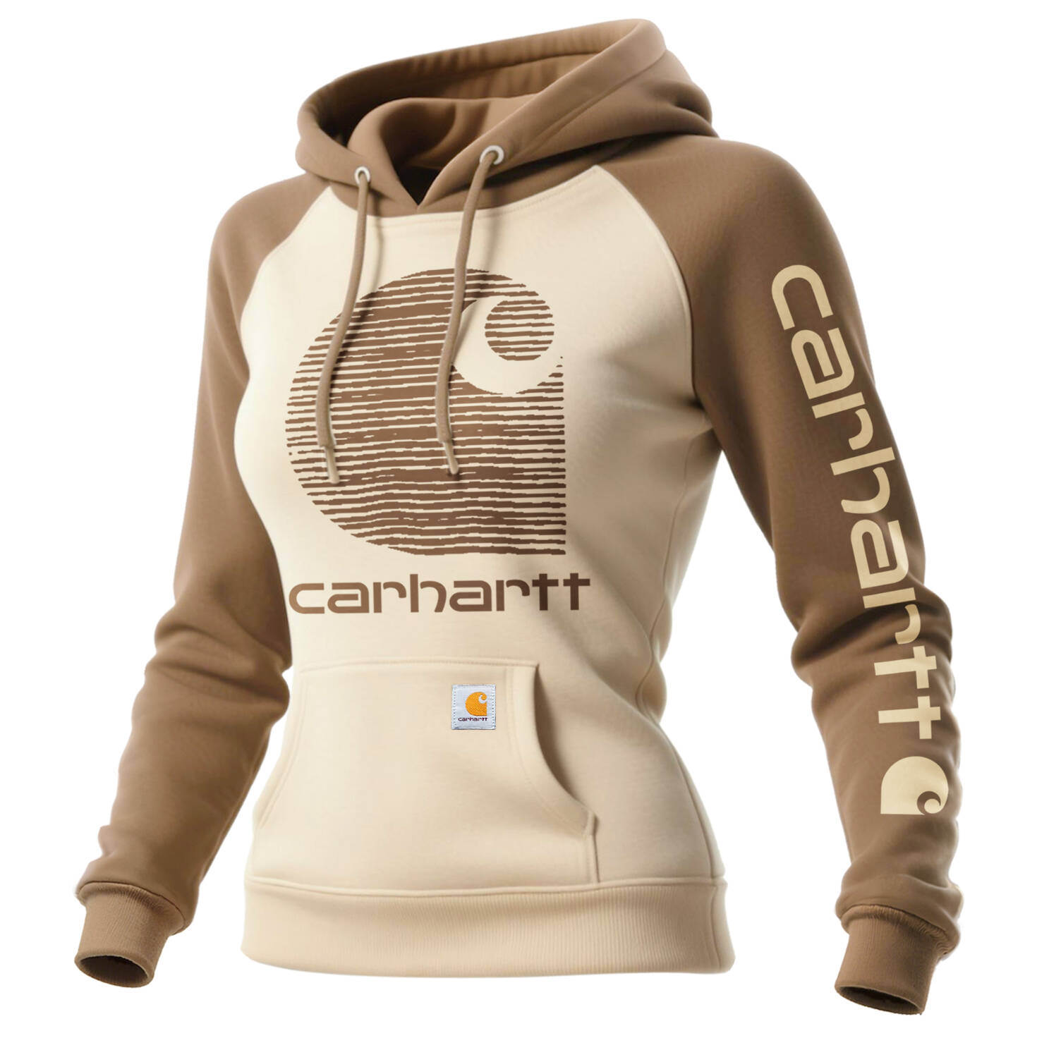 Women's Loose Casual Contrast Color Raglan Sleeve Hooded Sweatshirt
