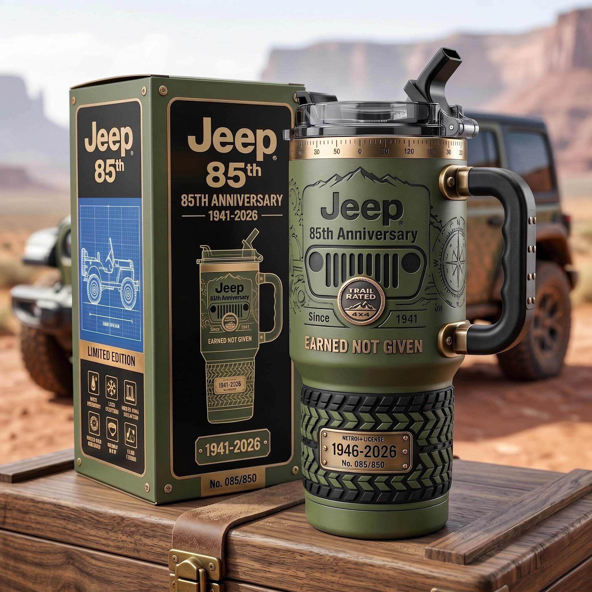 Jeep 85th Anniversary 1941–2026 Limited Edition Tumbler | Insulated Travel Mug