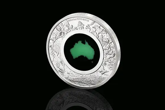 2024 $1 Great Southern Land 1 Oz Silver Proof Chrysoprase Coin