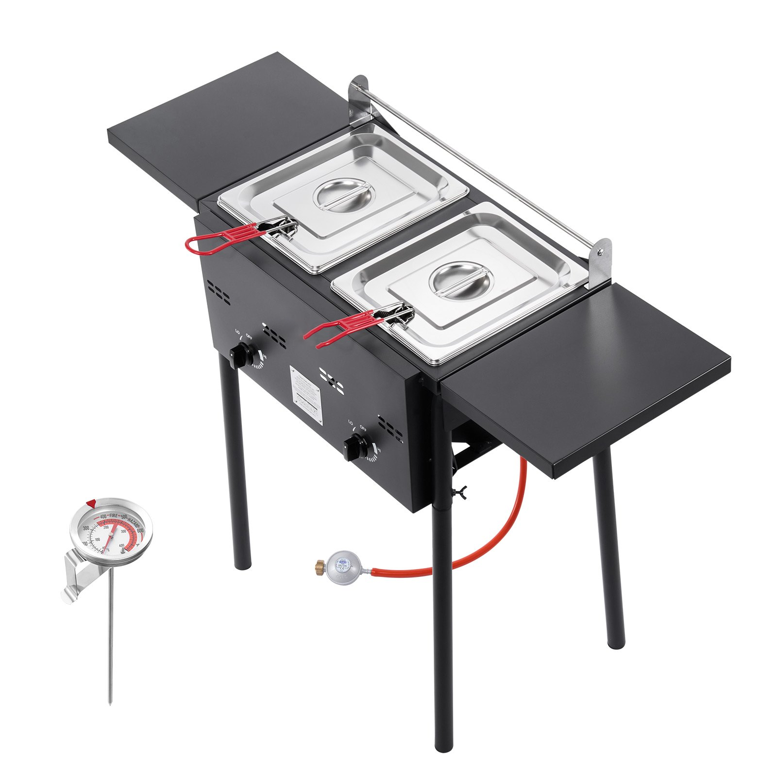 ⚡️Factory wholesale promotion 80% OFF⚡️ Outdoor Propane Deep Fryer, Dual-Tank 8QTx2 Commercial Fryer