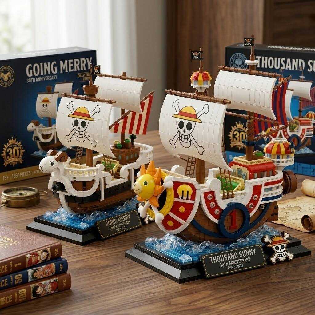 THOUSAND SUNNY 30th Anniversary Magnetic Building Blocks Set