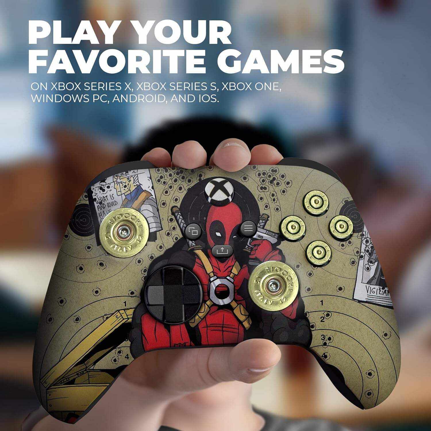 DreamController Original X-box Wireless Controller Special Edition Customized Compatible with X-box One S/X-box Series X/S & Windows 10 Made with Advanced HydroDip Print Technology(Not Just a Skin)