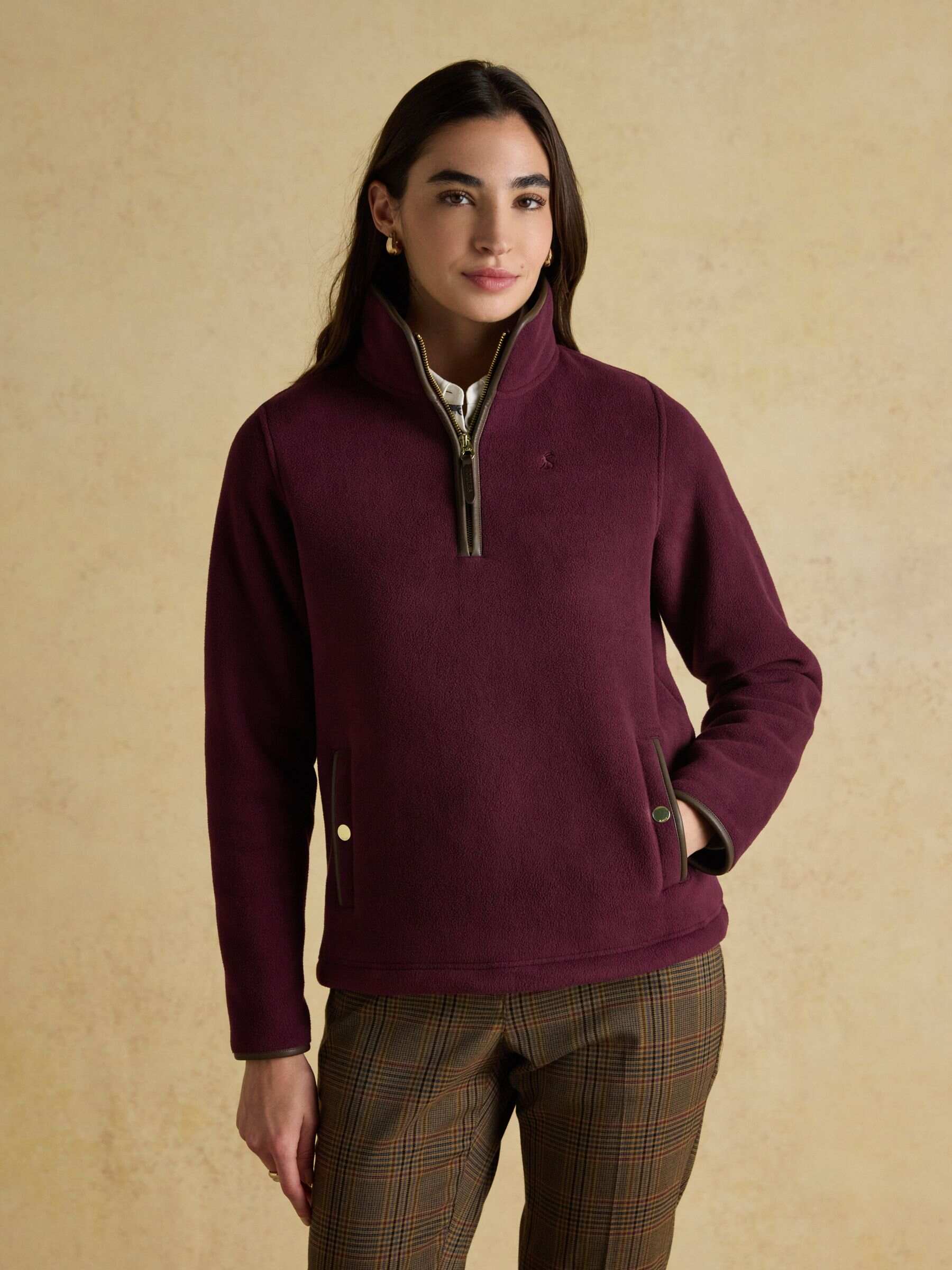 Heritage Wine Red Quarter Zip Fleece