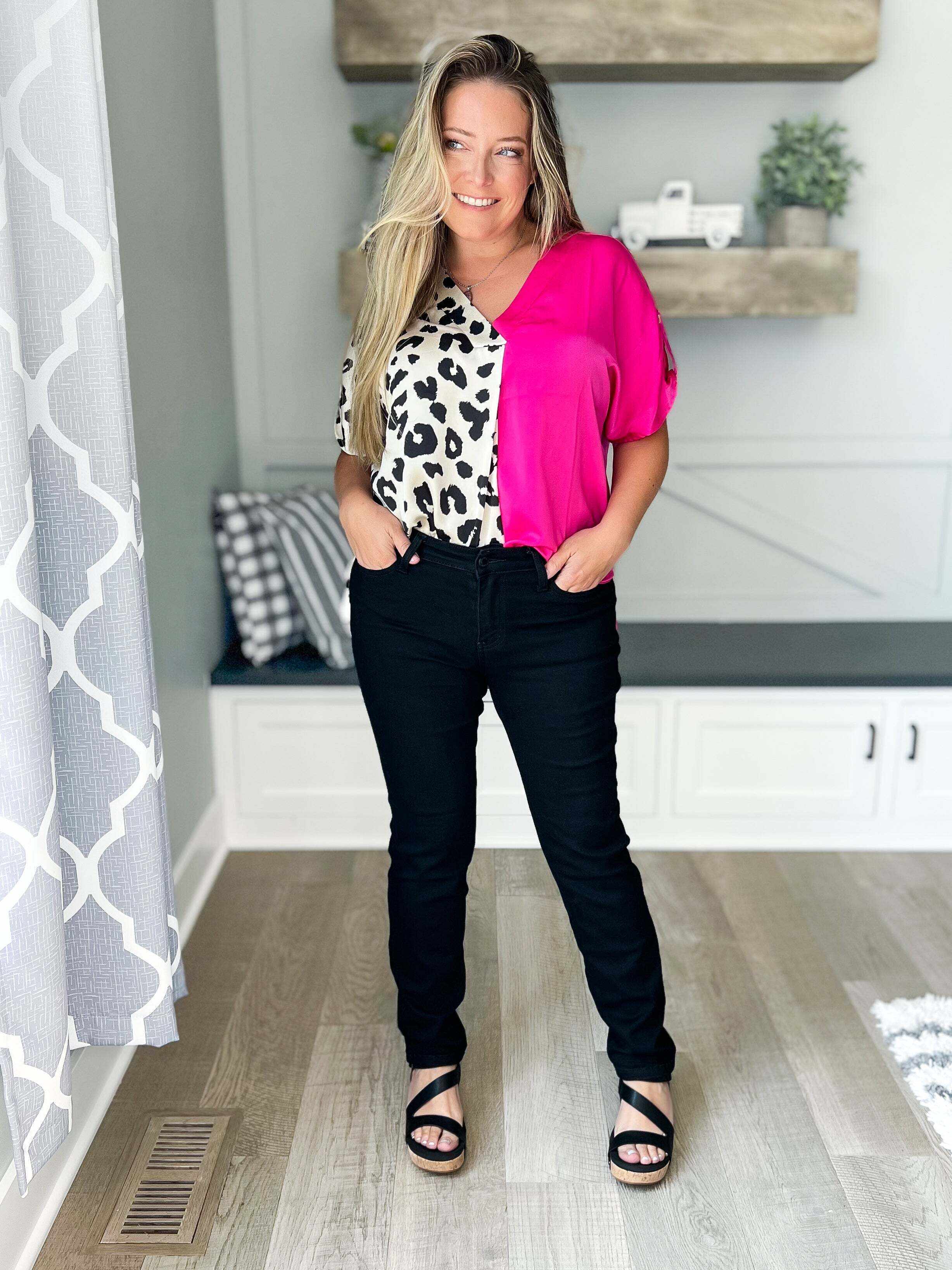 Total Eclipse - Christmas Slim Fit Black Jeans- Final Sale