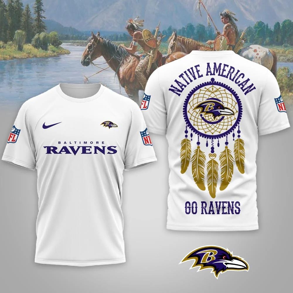 Baltimore Ravens | Premium NFL Native American 3D Shirt NP