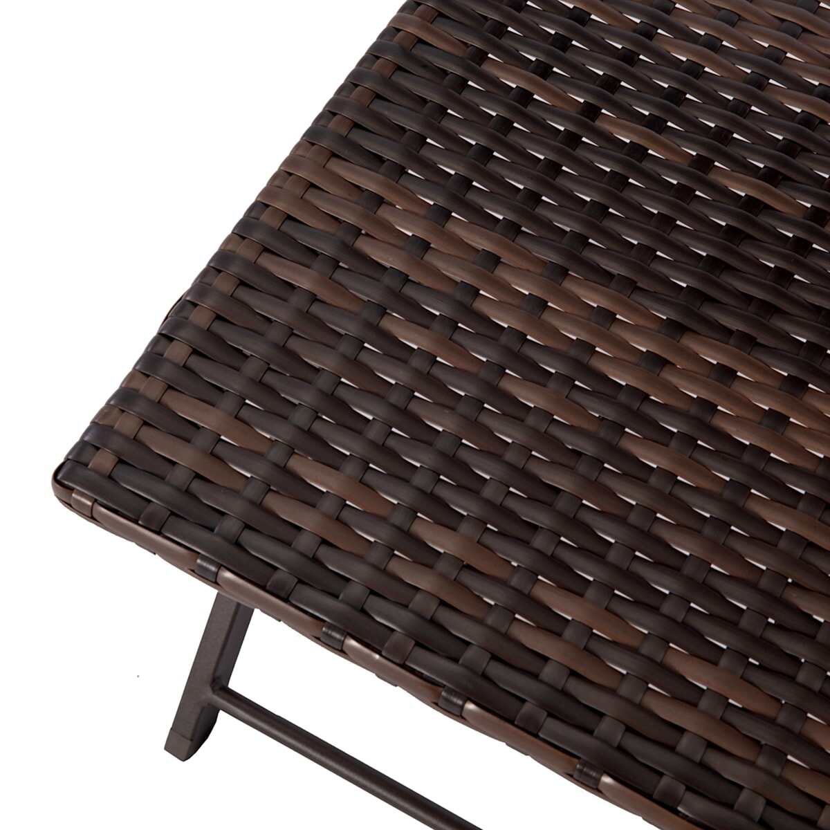 Hampton Wicker Patio Folding Chair, Brown