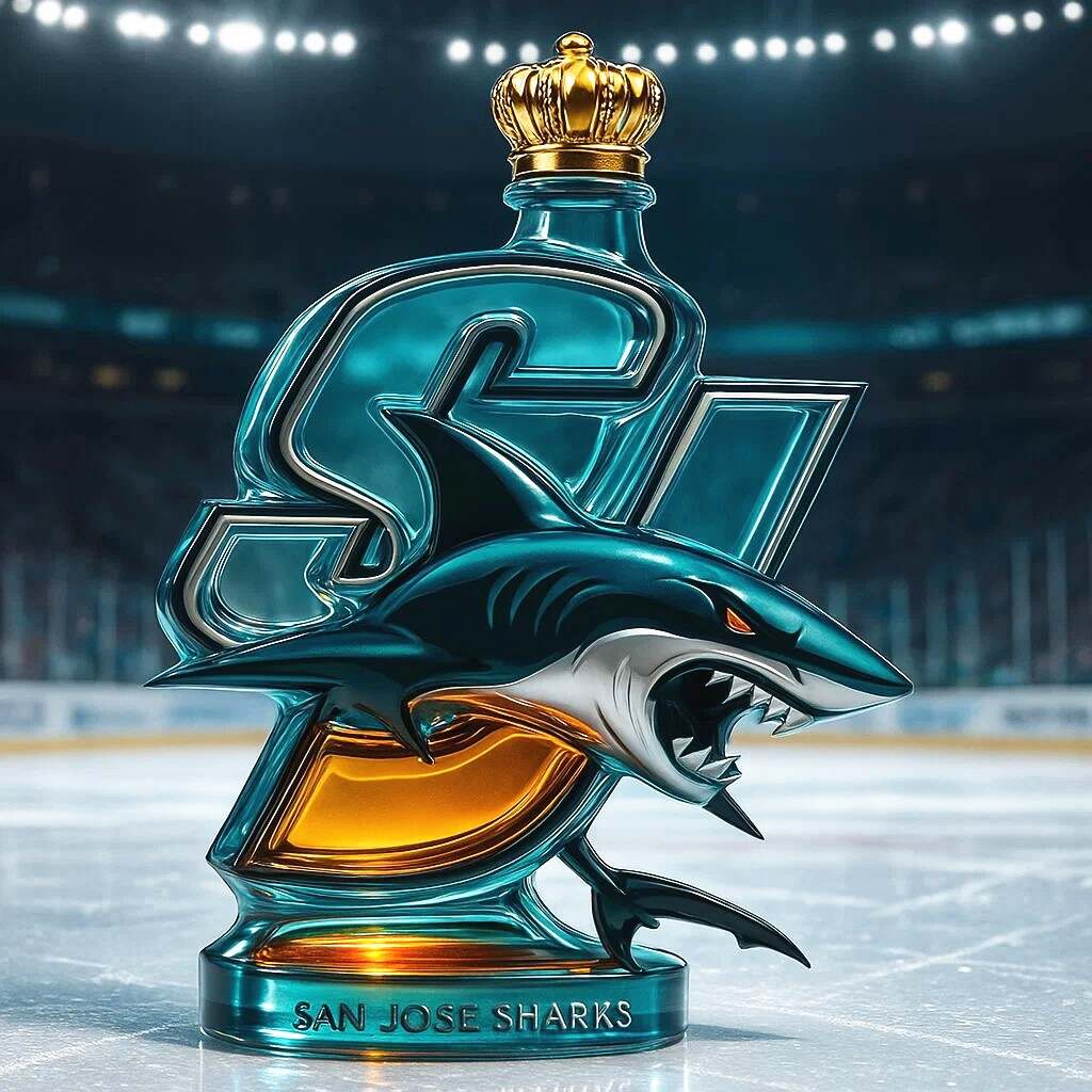 San Jose Sharks Whiskey Bottle