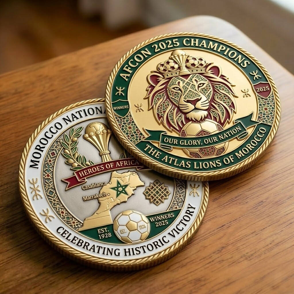 Morocco AFCON 2025 Champions Commemorative Coin