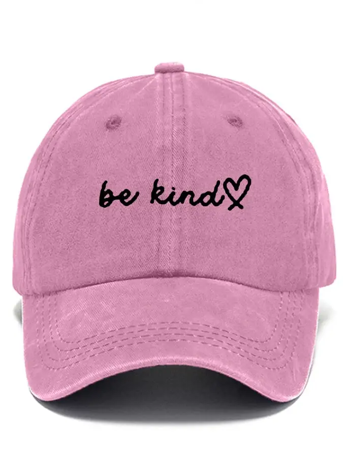 Women's Vintage Be Kind Print Baseball Cap
