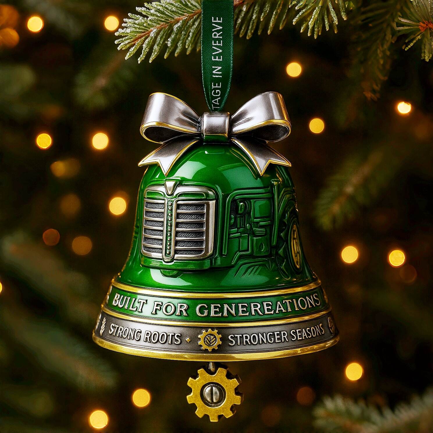 JD Tractor Bell Ornament