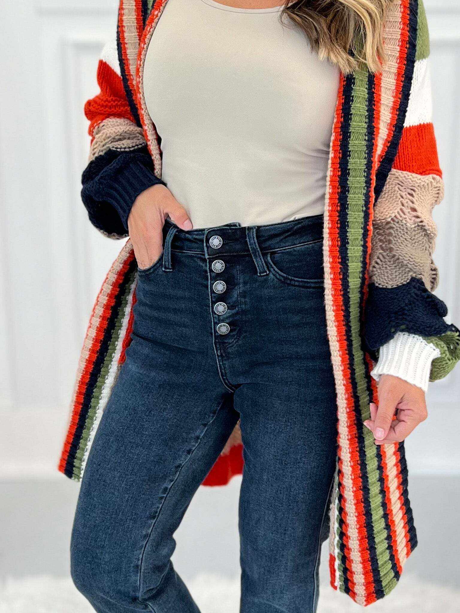 Super Fly - Christmas Hem Destroy Straight Jeans- Final Sale