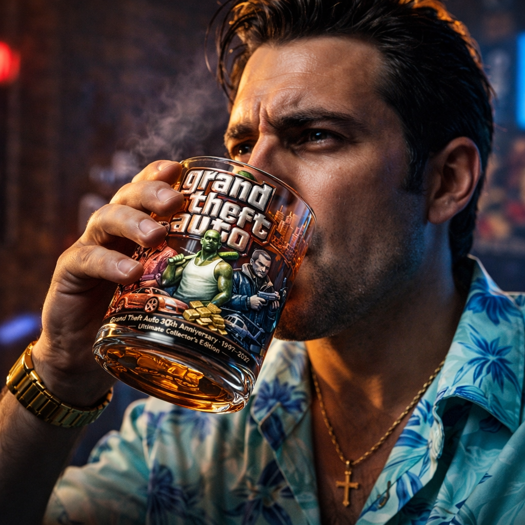 GTA 30th Anniversary Collector Glass