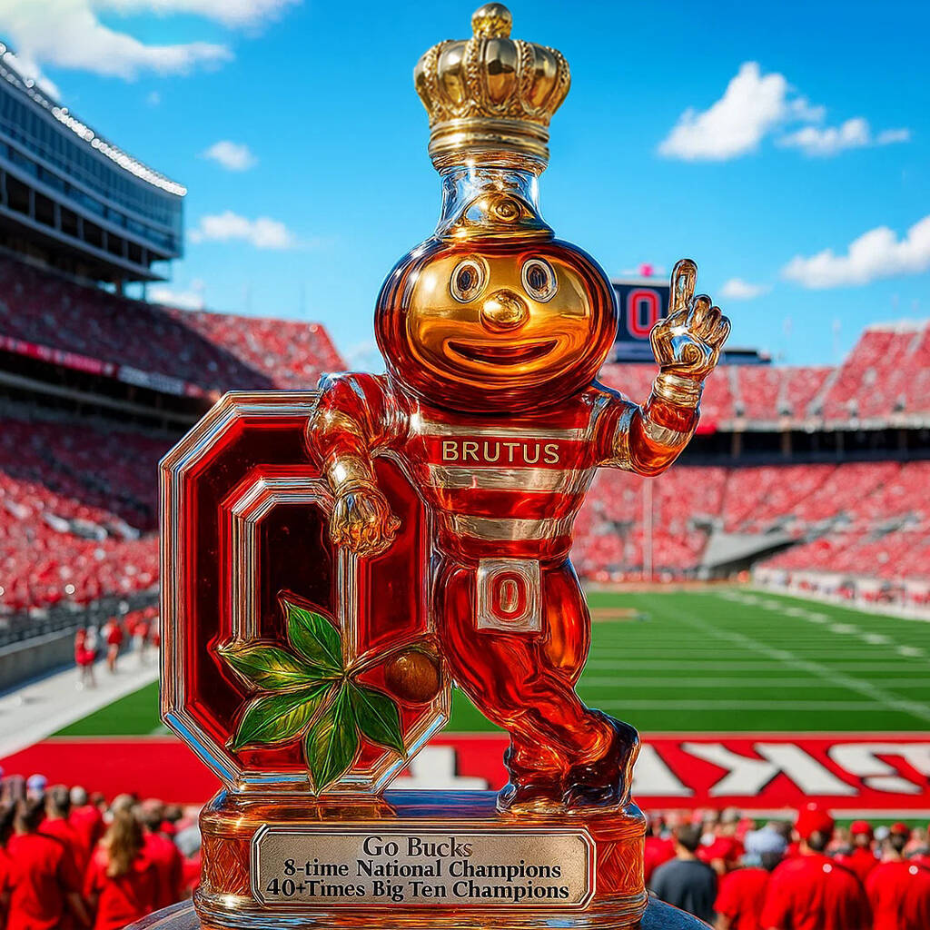 Ohio State University Buckeyes Honor Whisky Bottle