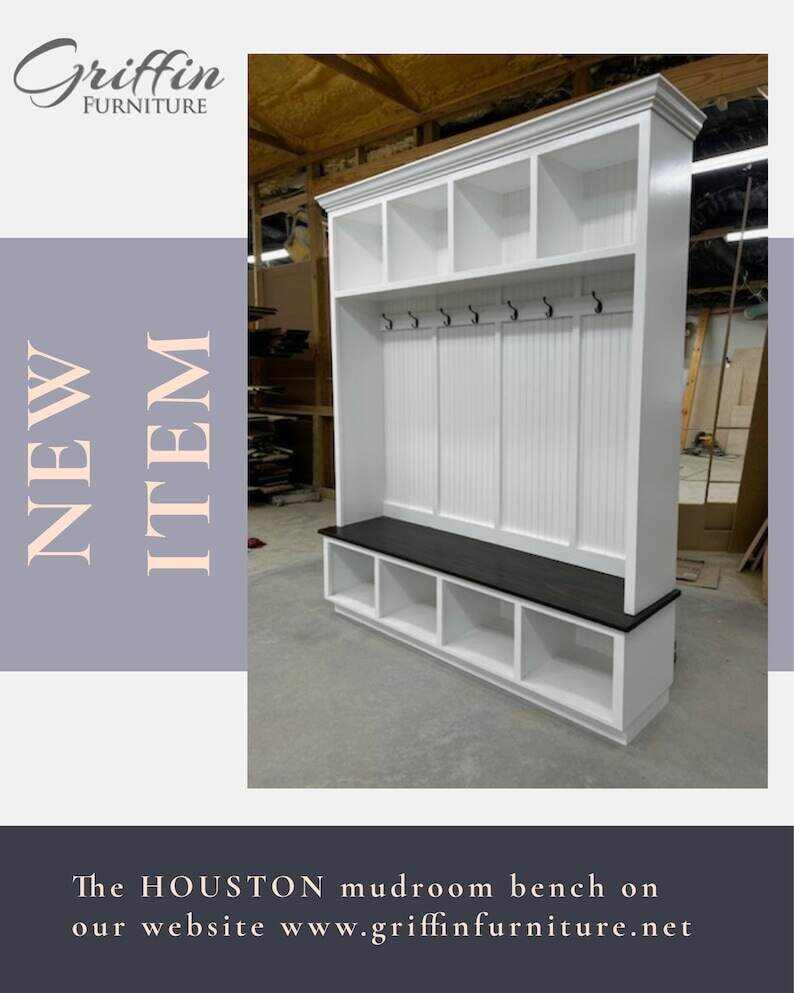 HOUSTON 4 section hall tree with bench and coat rack
