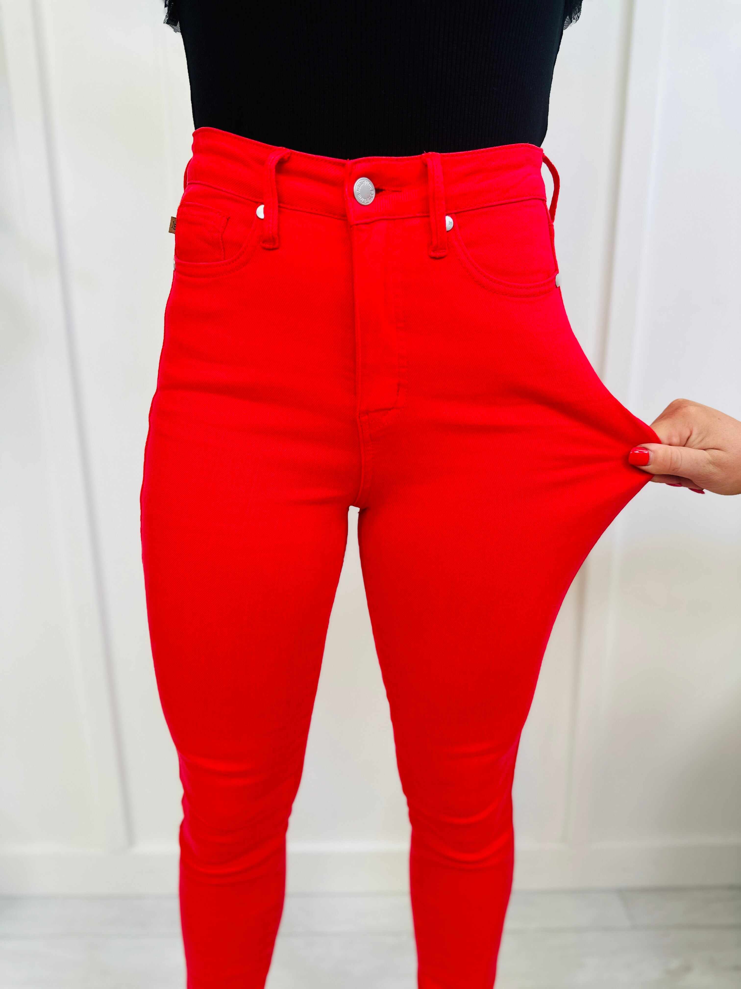 REG/CURVY Red Hot Tummy Control Skinny Jeans