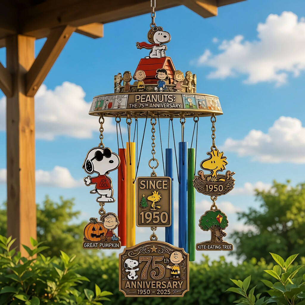 Peanuts 75th Anniversary Limited Edition Wind Chime — Snoopy & Friends Commemorative Edition