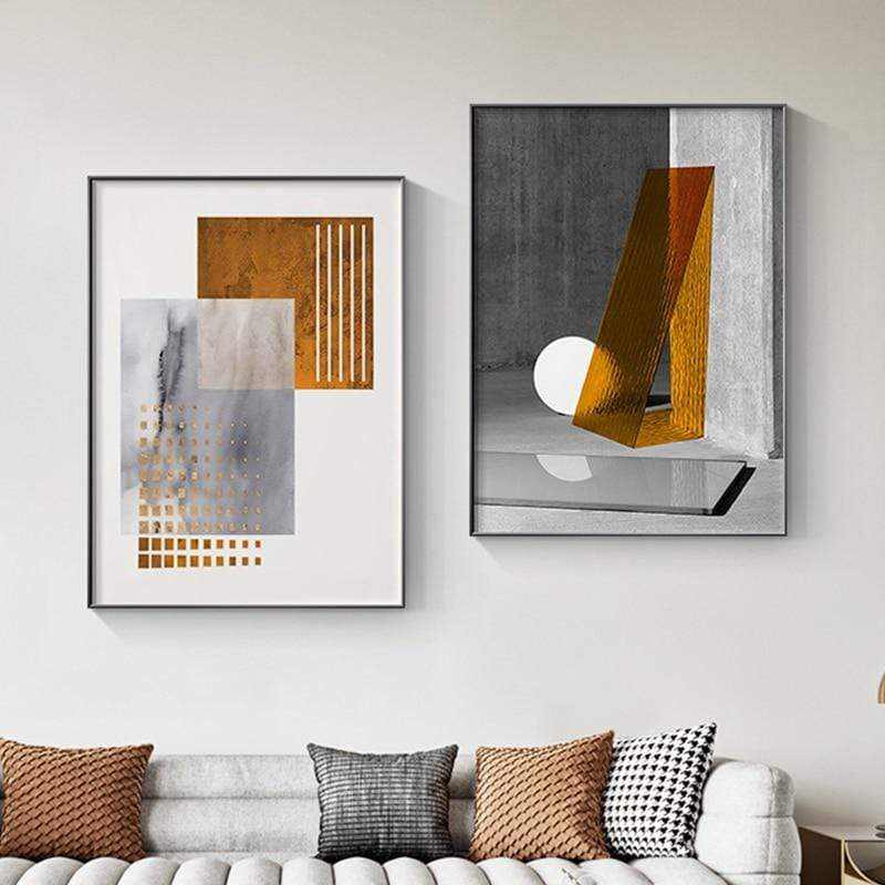 Geometric Space Canvas Art