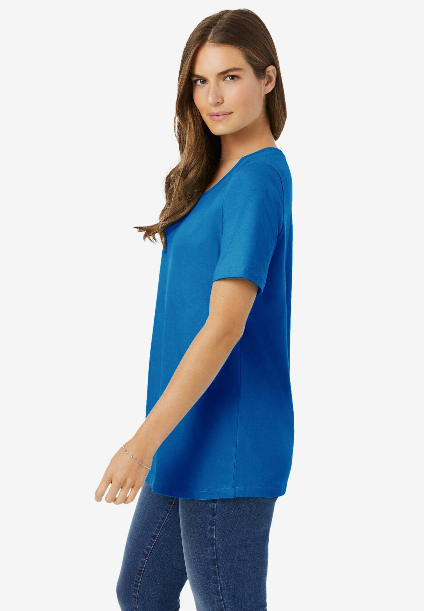 Perfect Short-Sleeve Scoopneck Tee
