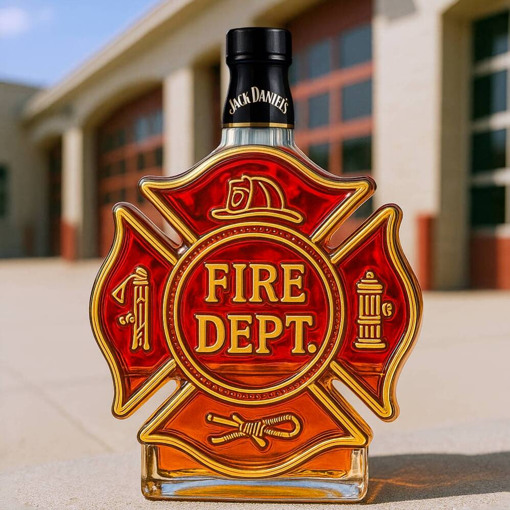 Firefighter’s Maltese Cross Whiskey Bottle