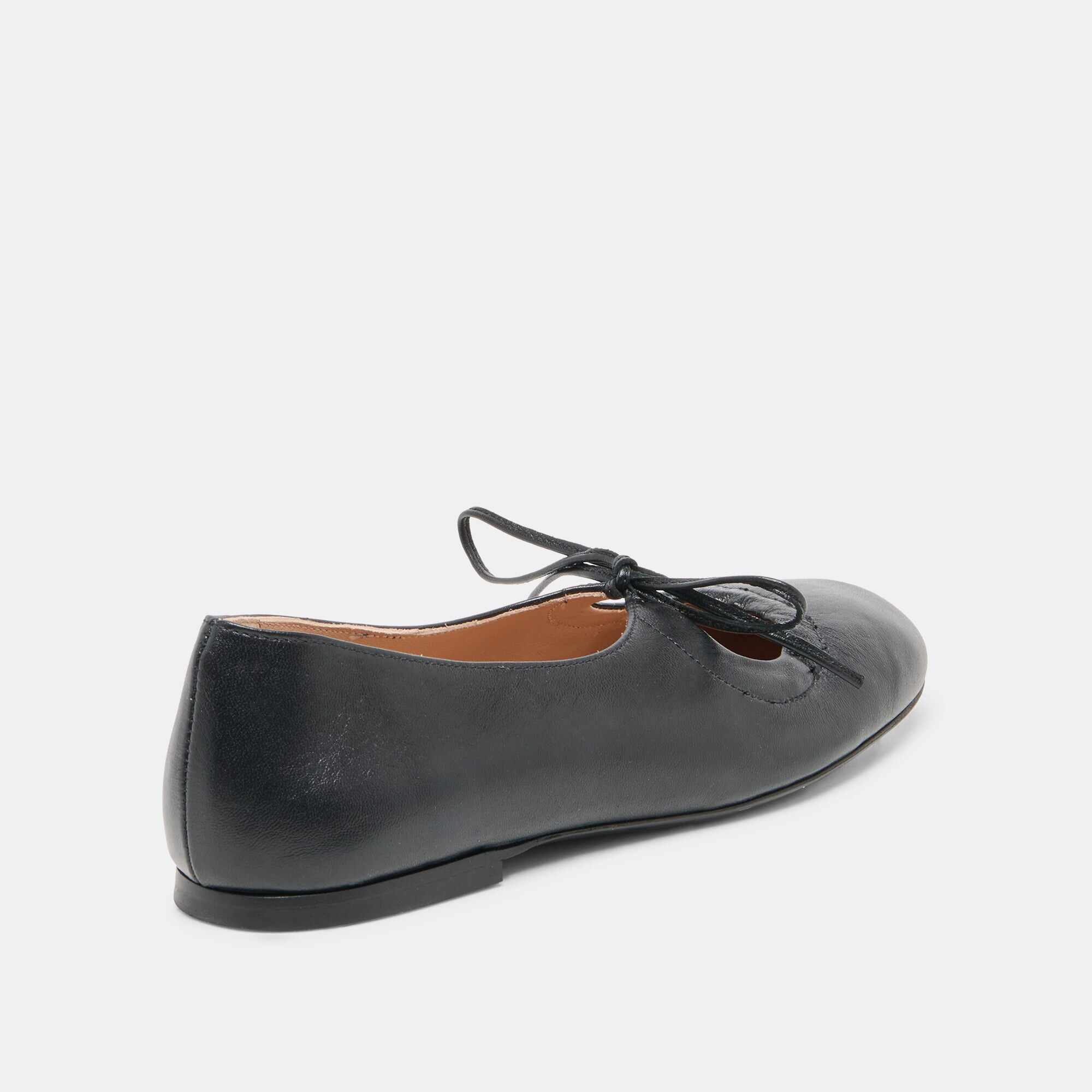 PAZEY BALLET FLATS BLACK LEATHER