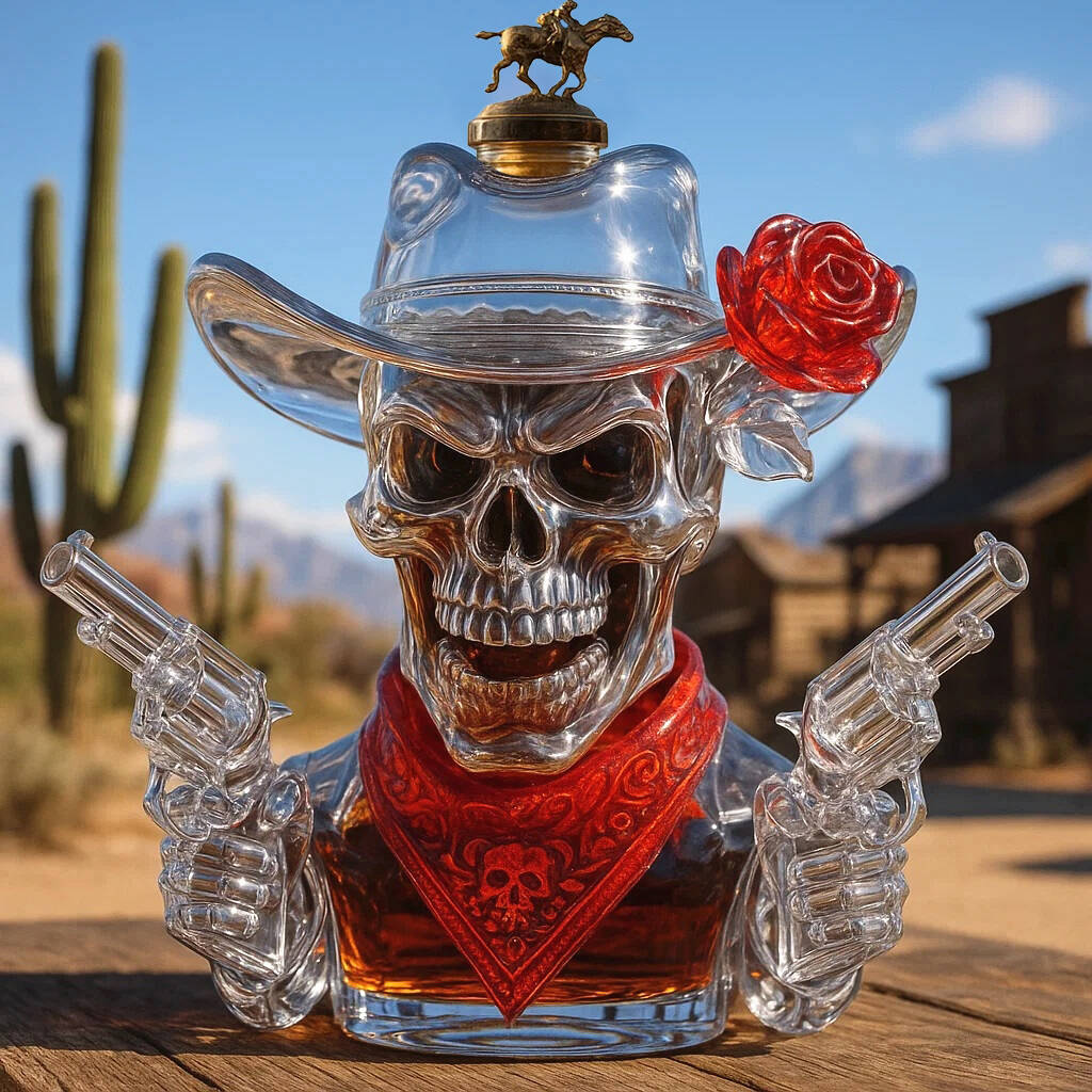 Cowboy Skull Whiskey bottle