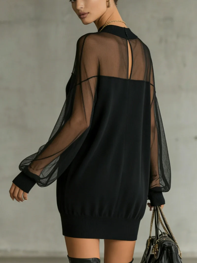 🔥Summer Arrivals🌟Elegant Sheer Loose-fitting Mesh Mini Dress