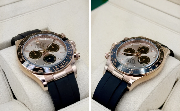 NEW 2025 Rolex Daytona 40mm 126515LN Rose Gold Oysterflex Sundust Dial