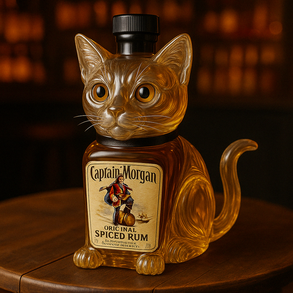 Cat-Shaped Whiskey Bottle
